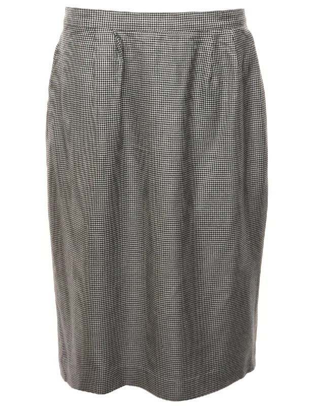 1990s Dogtooth Pencil Skirt - M