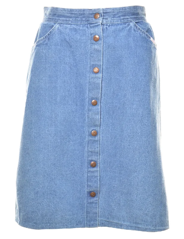 A-Line Denim Skirt - S