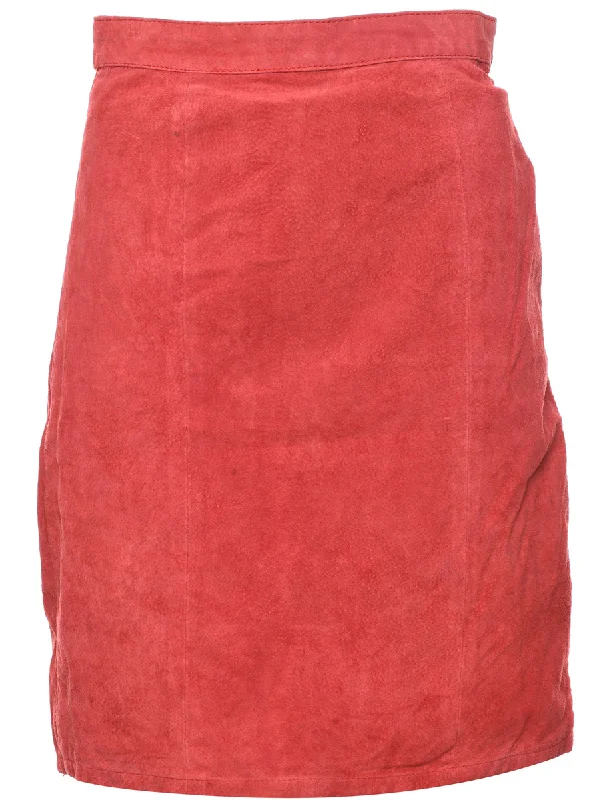 A-Line Suede Skirt - S