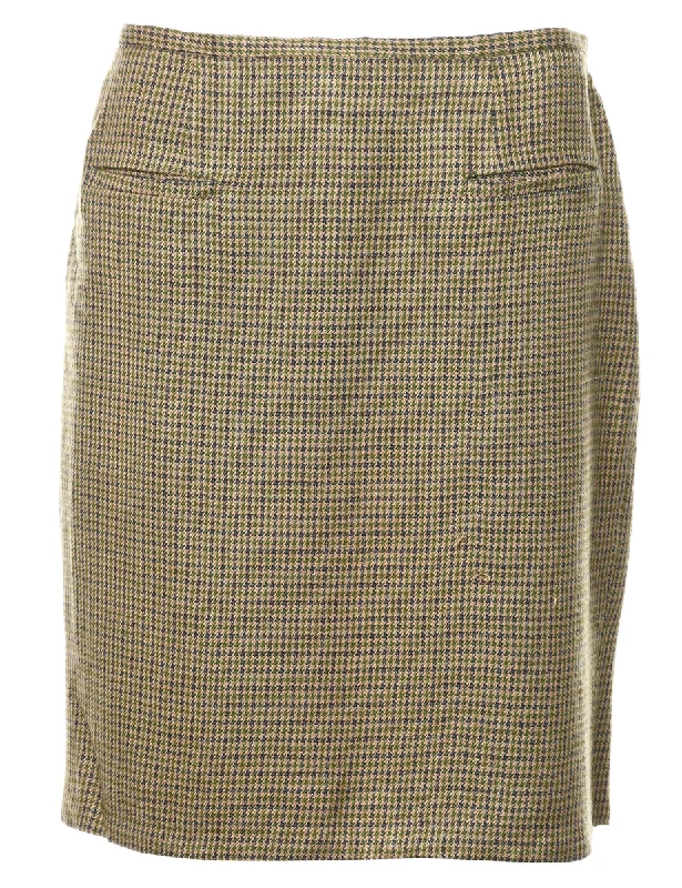 Dogtooth Pencil Skirt - M