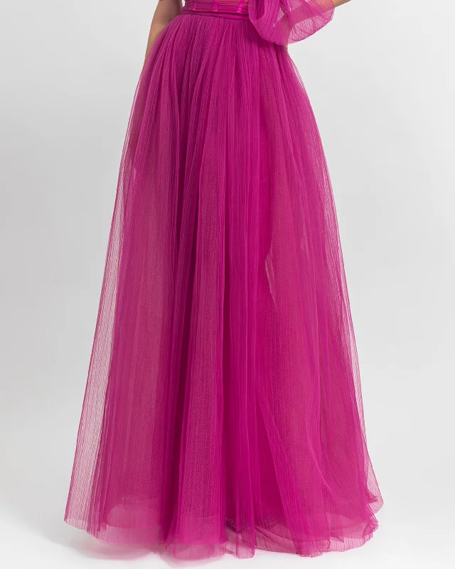 Pleated Tulle Skirt