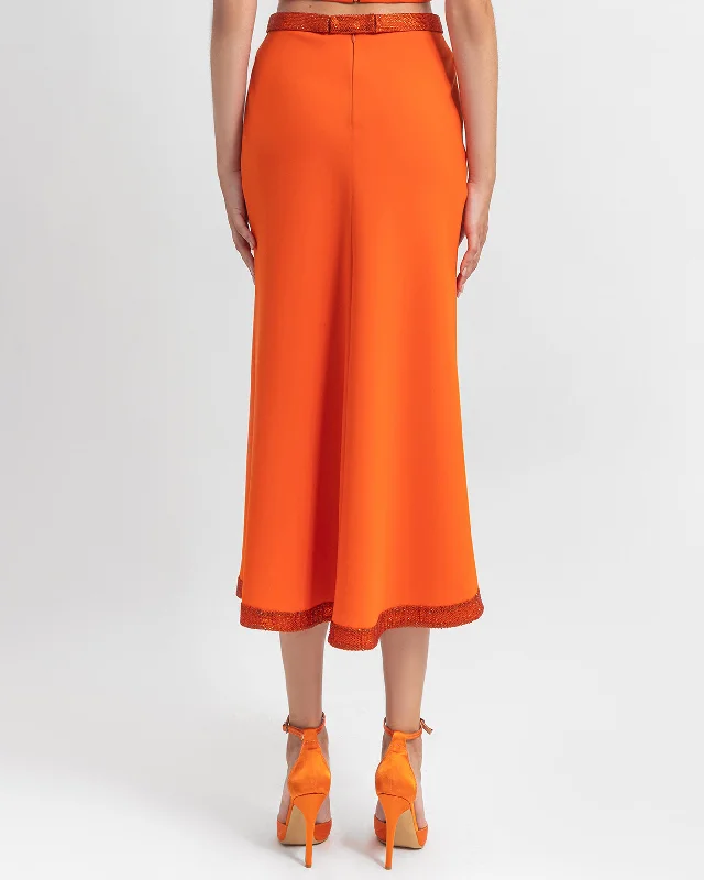 Straight Cut Midi Skirt