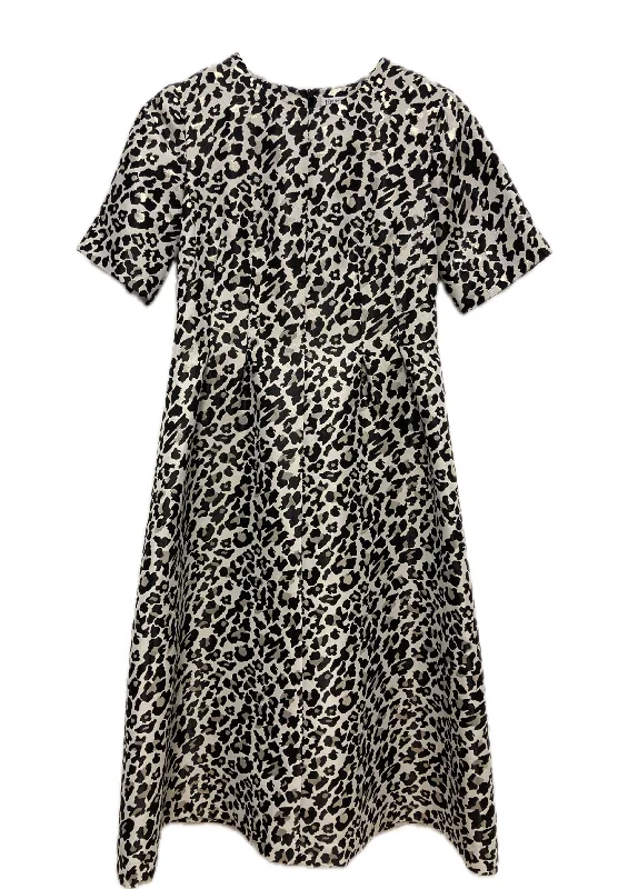 Suzanne Leopard Jacquard Tailored Dress