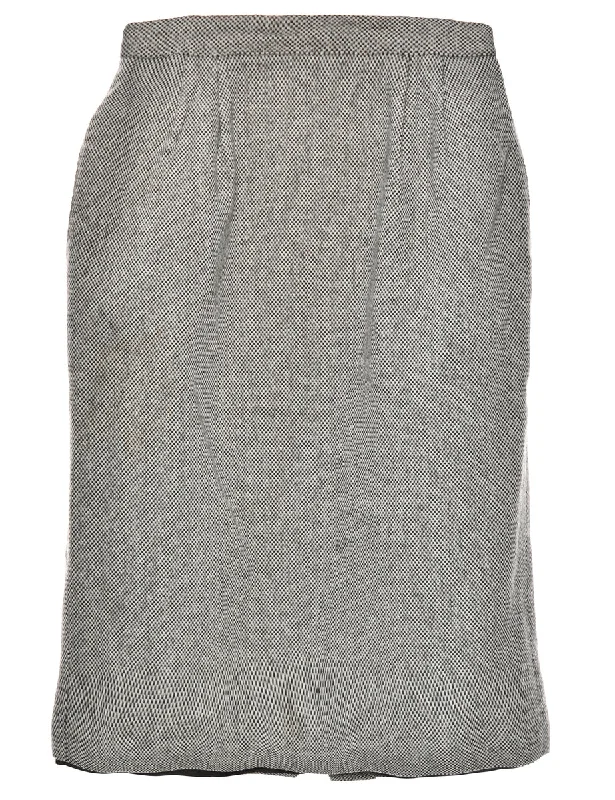 Grey Classic Midi Skirt - M