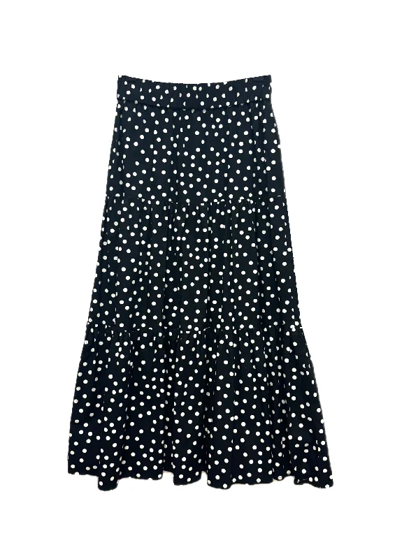 Polka Dot Tiered Midi Skirt