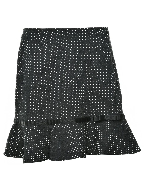 Polka Dots A-line Skirt - M