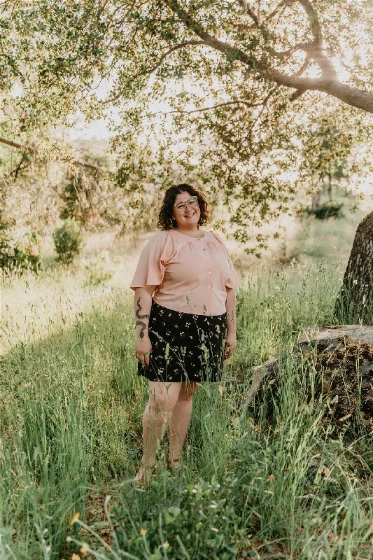 Rah Rah Skirt in Floral Dark Floral