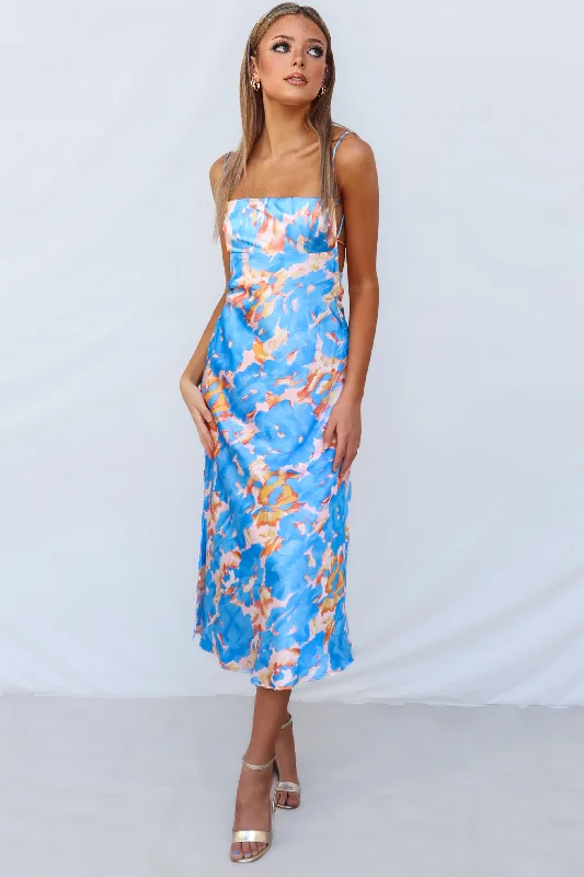 Catherine Midi Dress - Blue Multi