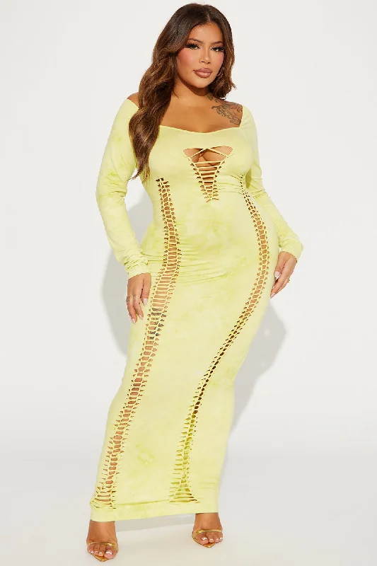 Persuade Me Maxi Dress - Chartreuse