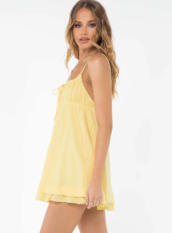 Empress Of Love Mini Dress Yellow