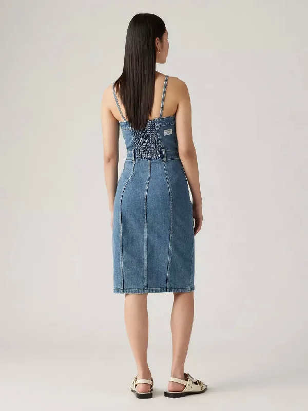 Levi's Denim Bustier Dress in Dreaming of Blue