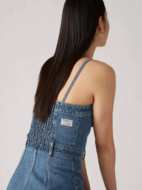 Levi's Denim Bustier Dress in Dreaming of Blue